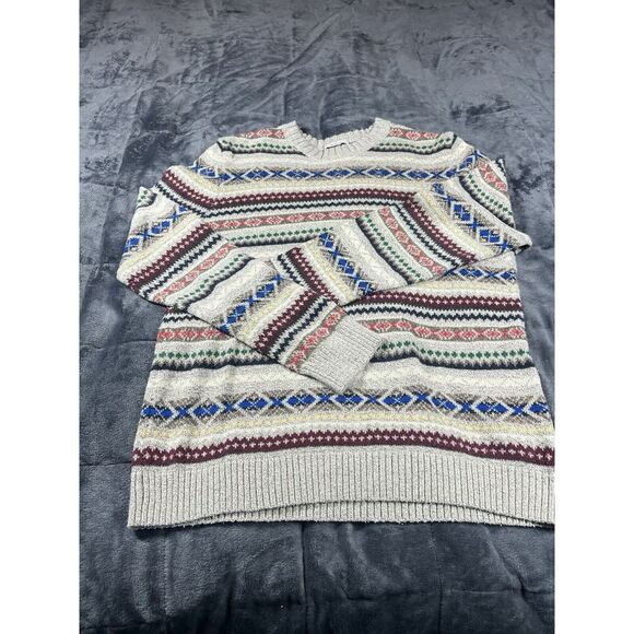 Vtg Abercrombie & Fitch Small‎ Red The Big Sweater Heavyweight Ramie Dad Grandpa - Picture 2 of 7